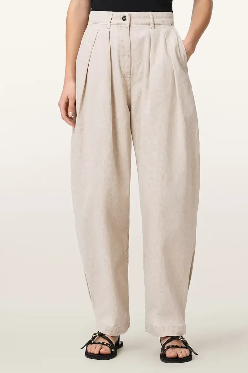AllSaints pantaloni baggy pentru femei, din bumbac BECCA