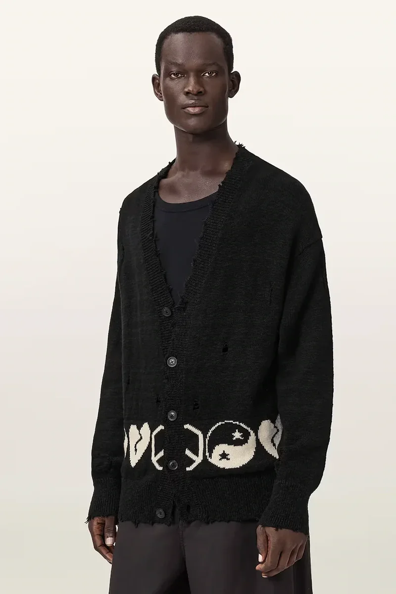 AllSaints cardigan pentru bărbați, din bumbac TABUA