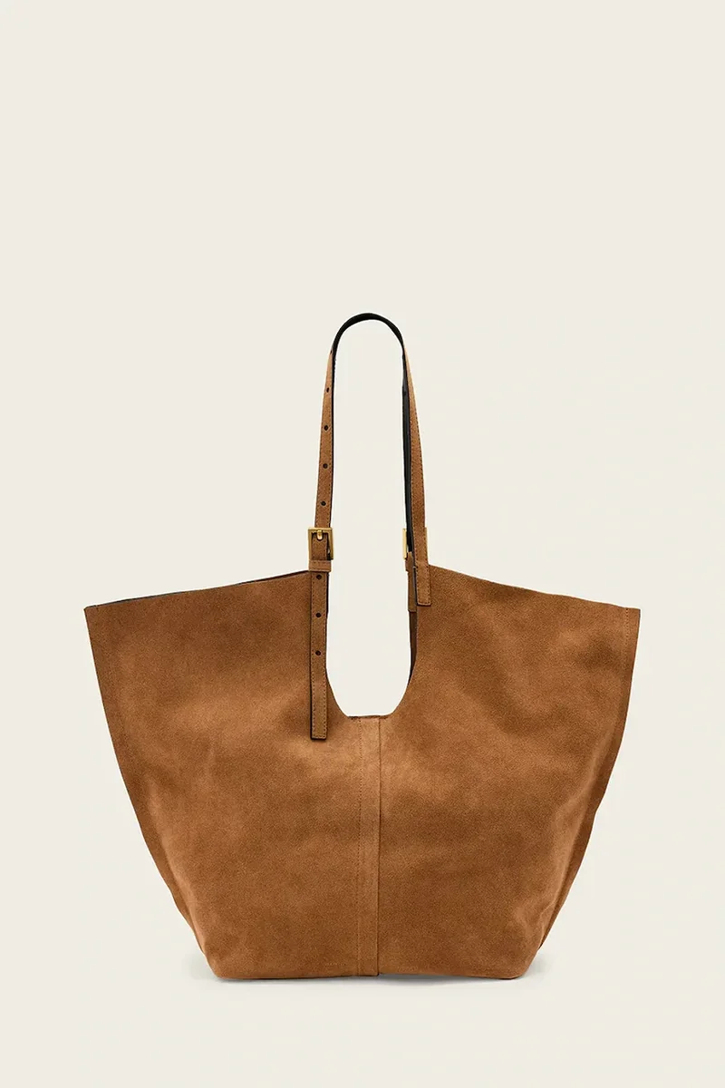 AllSaints geantă shopper pentru femei din piele întoarsă ARA
