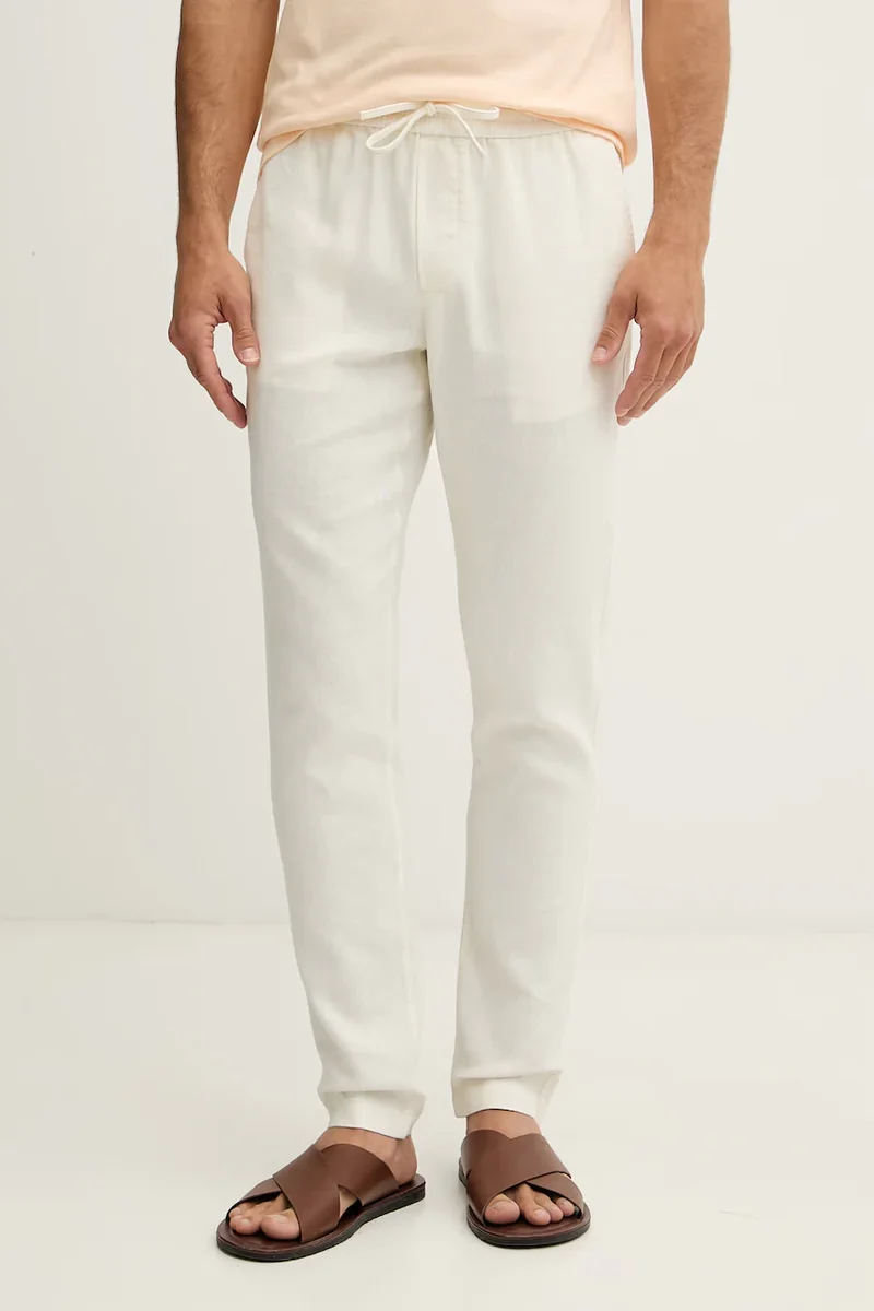 Tommy Hilfiger pantaloni pentru bărbați, cu amestec de in