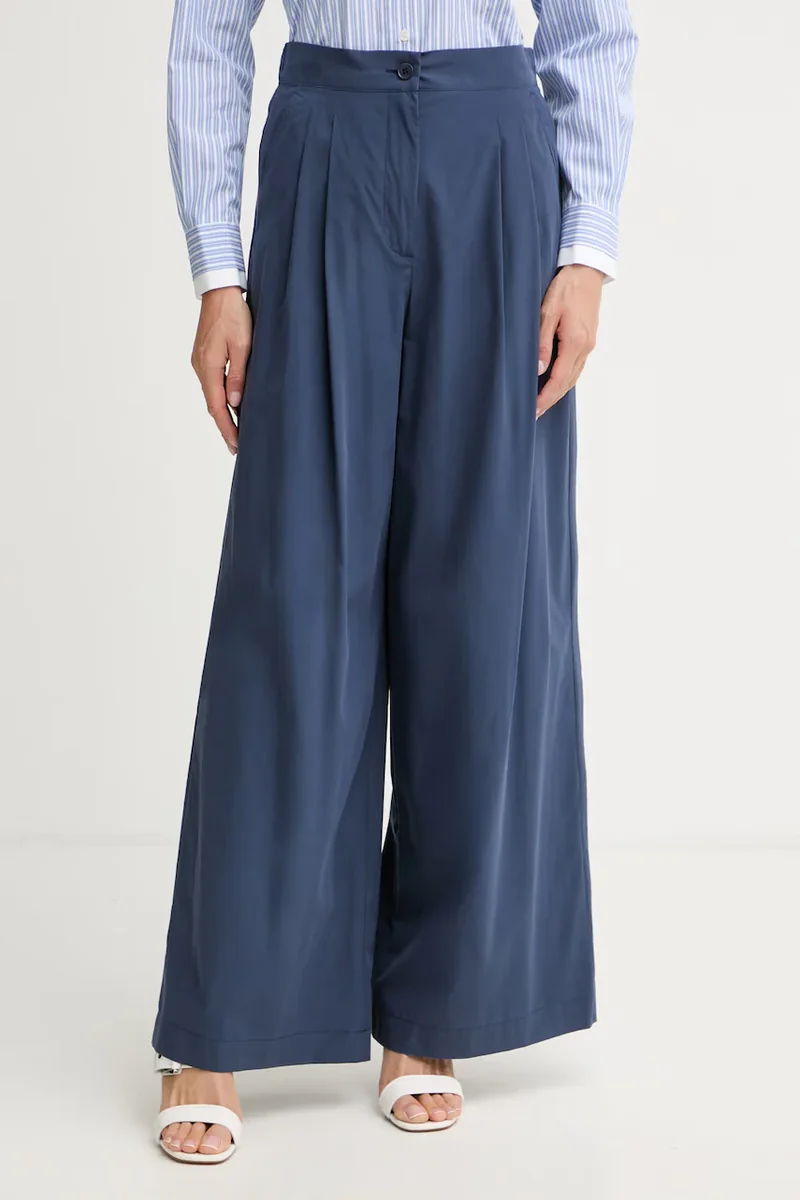 Weekend Max Mara pantaloni palazzo pentru femei, din bumbac BENDA