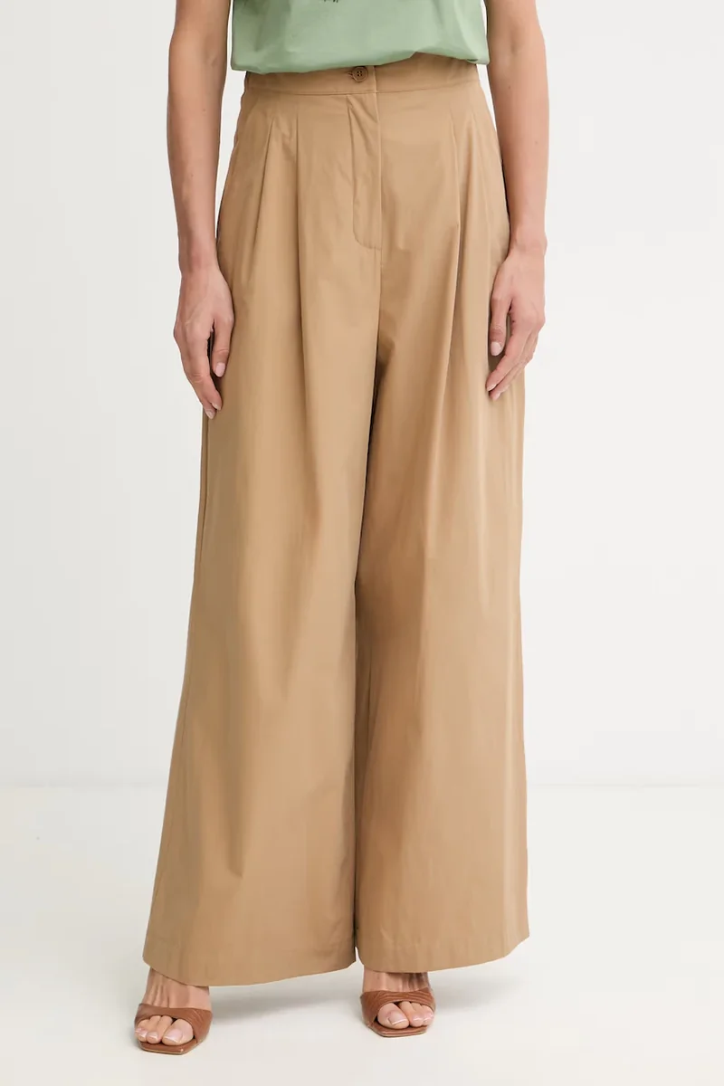 Weekend Max Mara pantaloni palazzo pentru femei, din bumbac BENDA