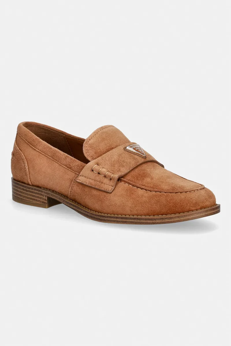 Guess mocasini pentru femei, din piele întoarsă BELISO