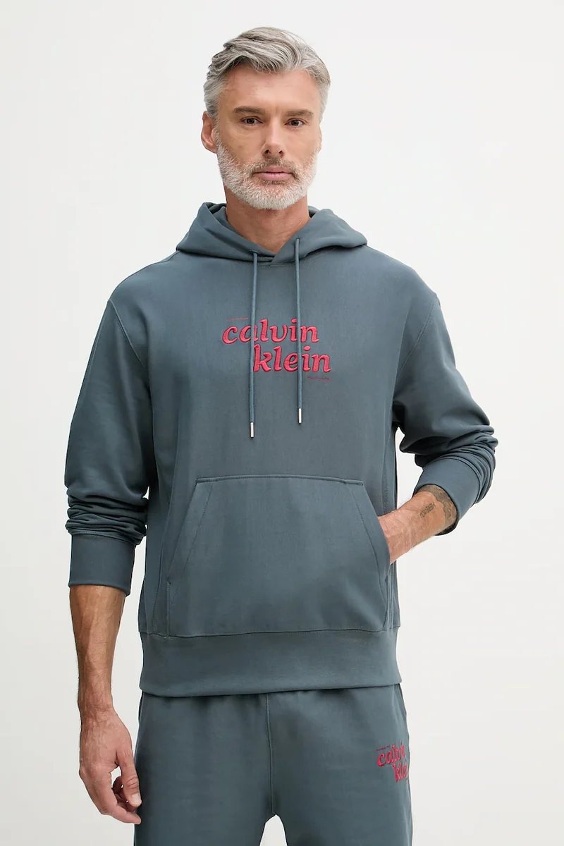 Calvin Klein Jeans hanorac cu glugă pentru bărbați, din bumbac