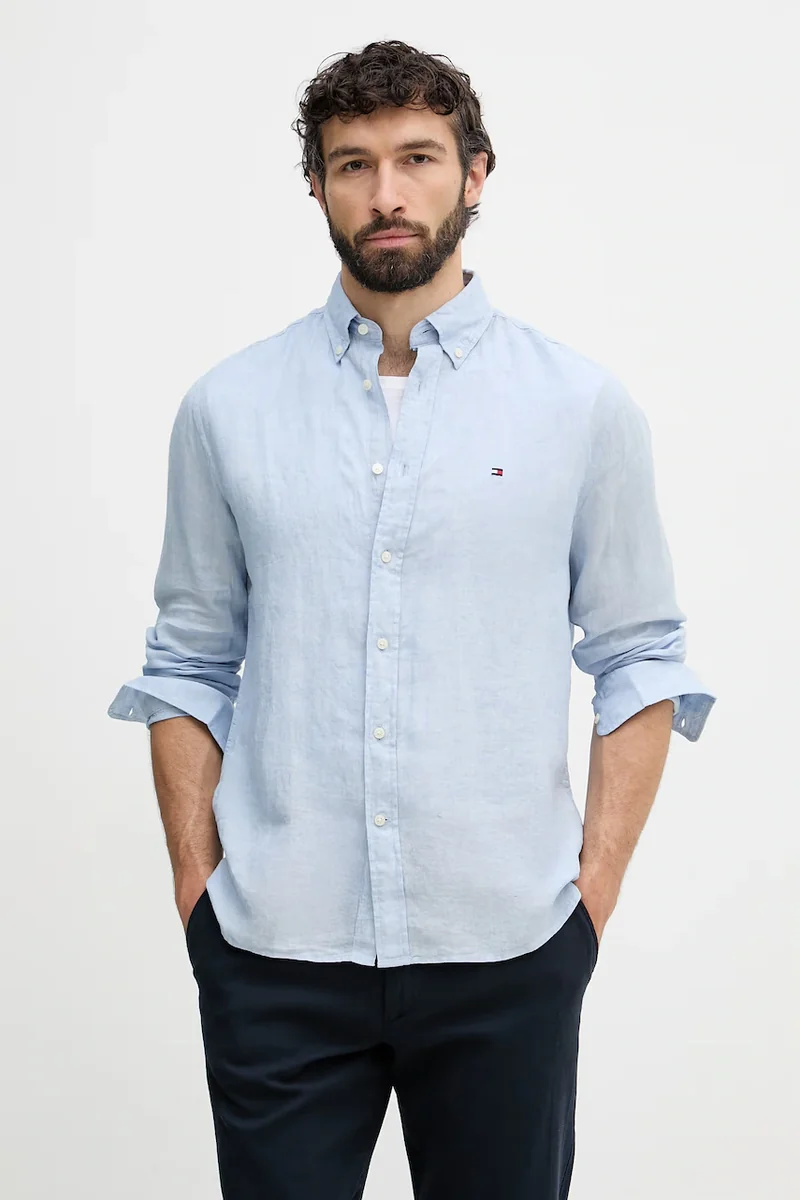 Tommy Hilfiger cămașă pentru bărbați din in
