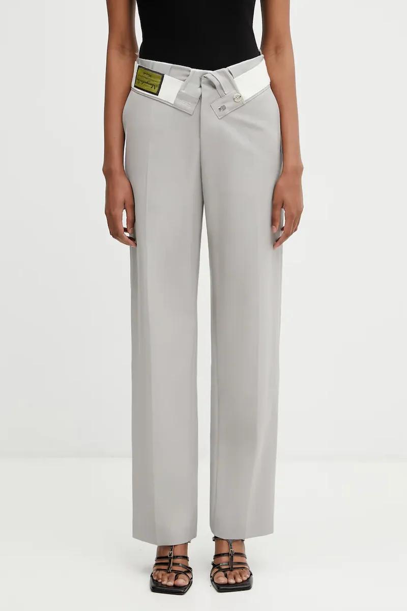 MM6 Maison Margiela pantaloni pentru femei, cu lână