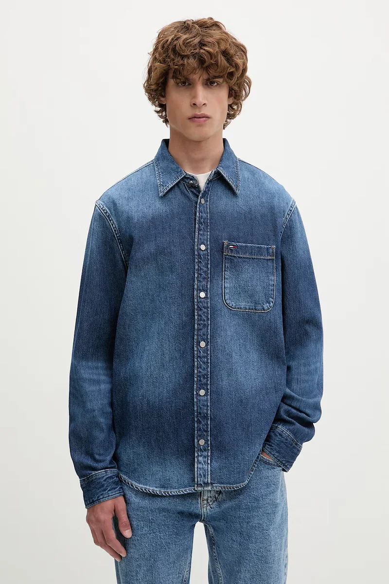 Tommy Jeans cămașă pentru bărbați, din denim