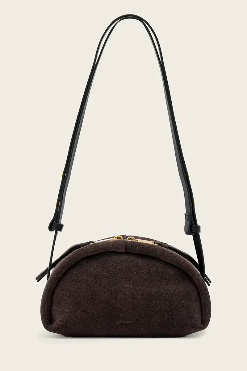 AllSaints geantă crossbody pentru femei, din piele întoarsă ROSALIE
