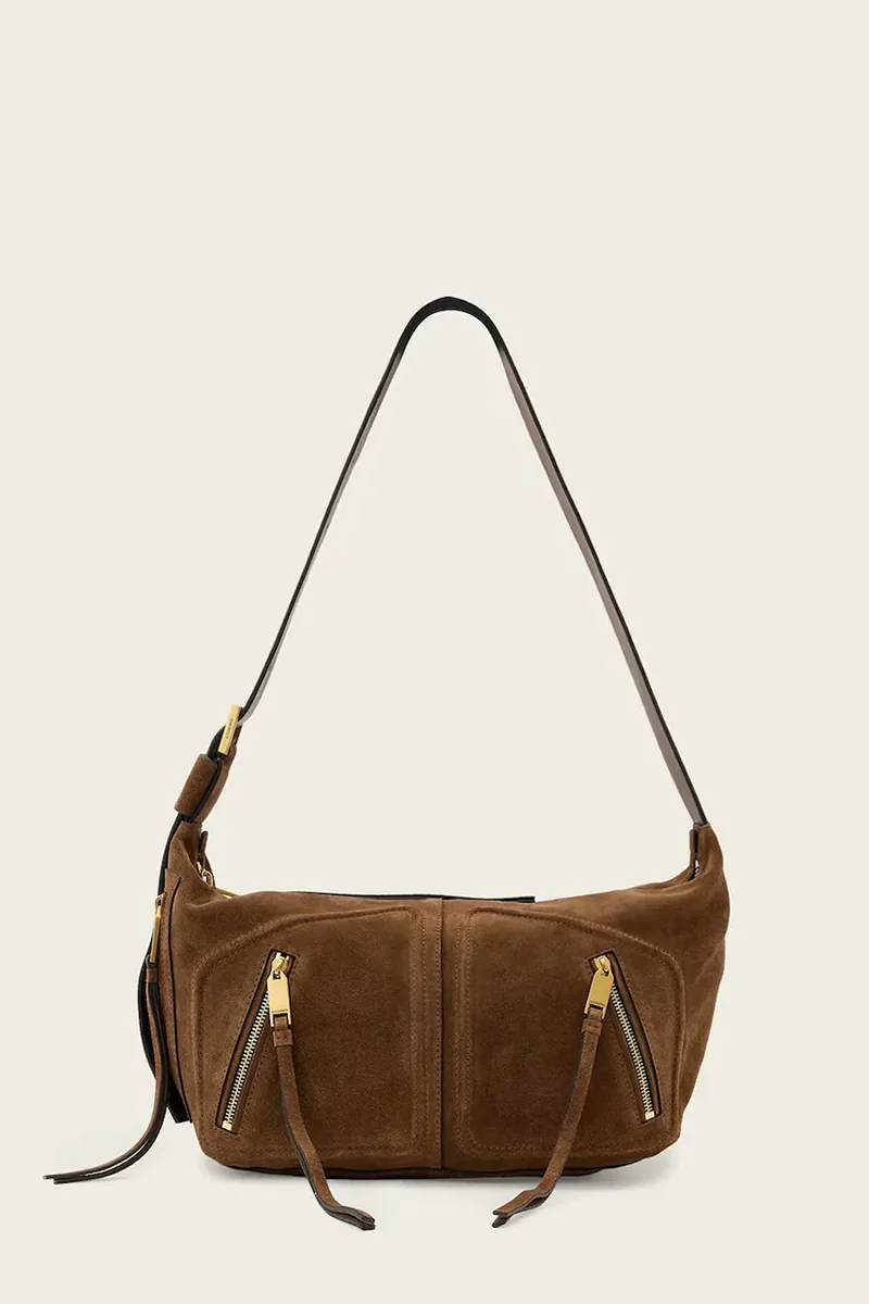 AllSaints hobo bag pentru femei, din piele întoarsă JEAN