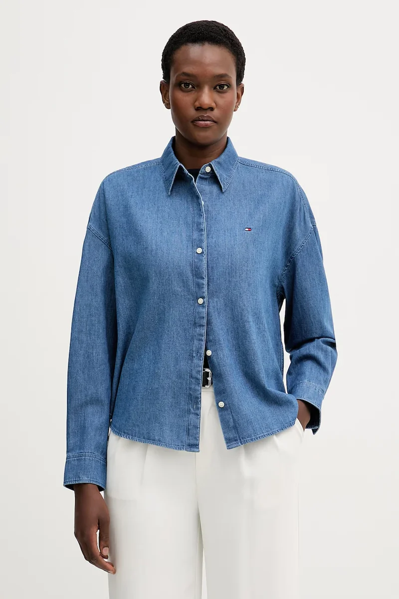 Tommy Hilfiger cămașă pentru femei, din denim