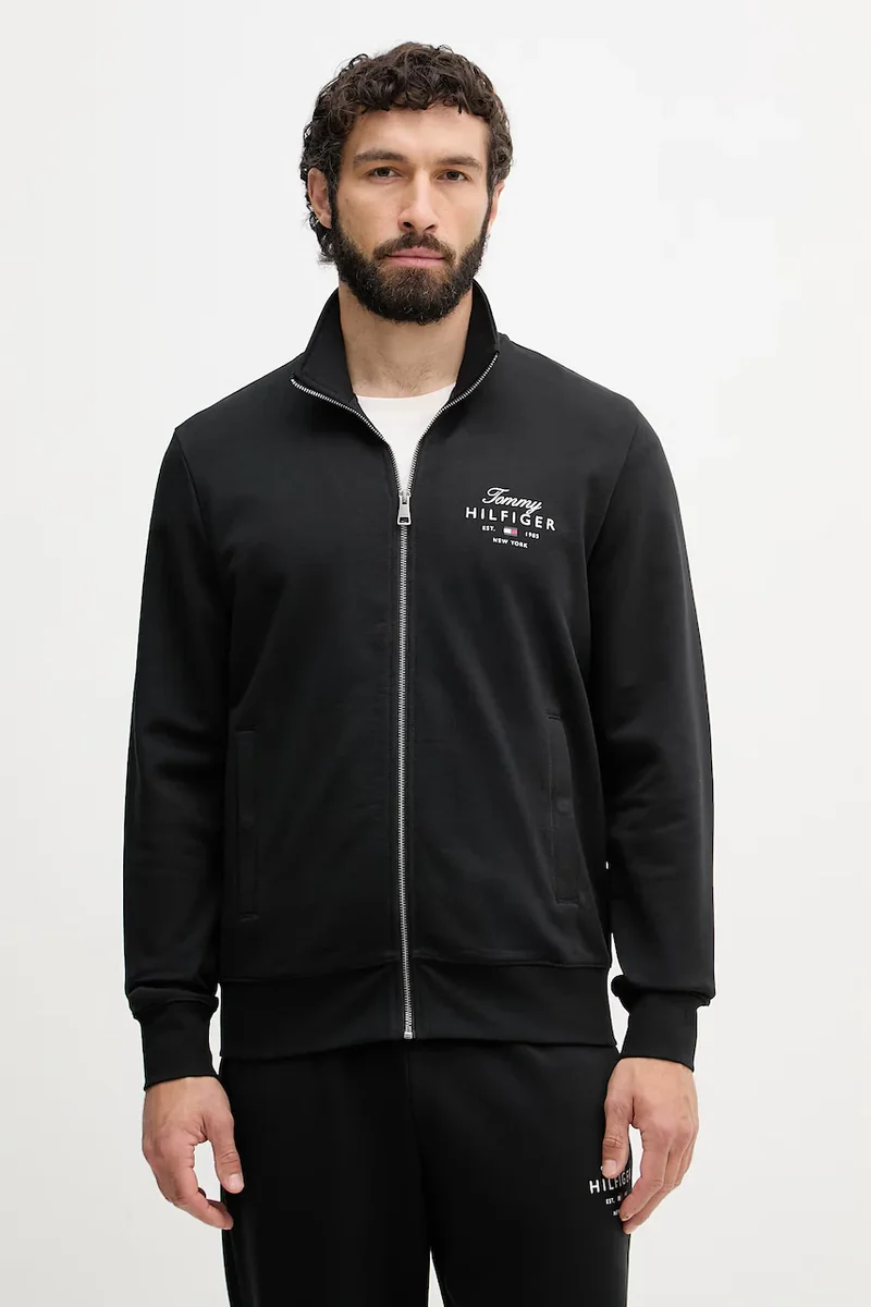 Tommy Hilfiger hanorac cu fermoar pentru bărbați din bumbac