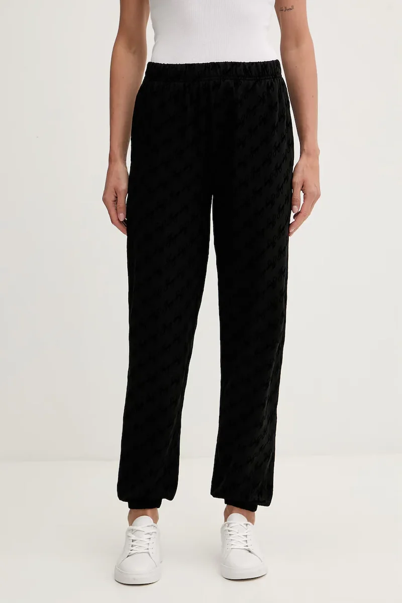 HUGO pantaloni de loungewear pentru femei, cu bumbac FLOKKY_PANT