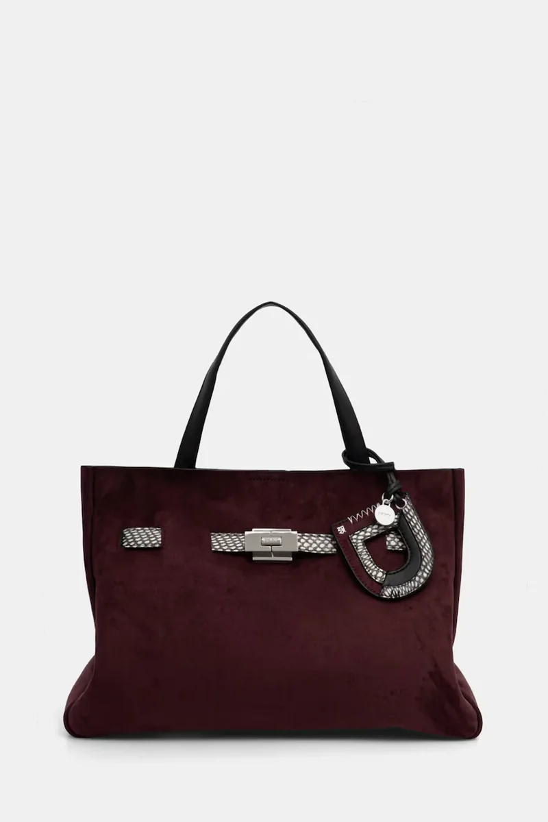 DKNY geantă shopper pentru femei, cu imitație de piele întoarsă BRYAR