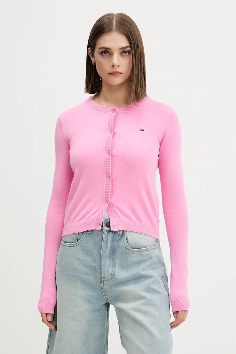 Tommy Jeans cardigan pentru femei, din bumbac