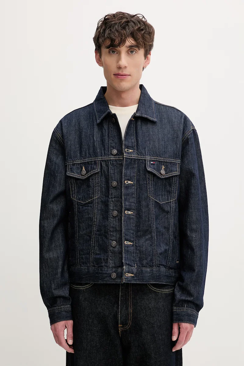 Tommy Jeans geacă tip cămașă pentru bărbați, din denim