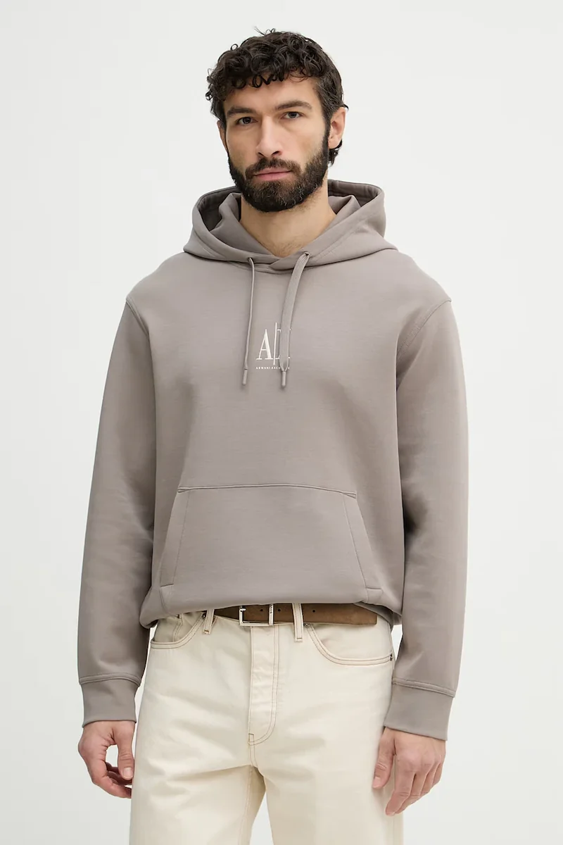 Armani Exchange hanorac cu glugă pentru bărbați cu bumbac