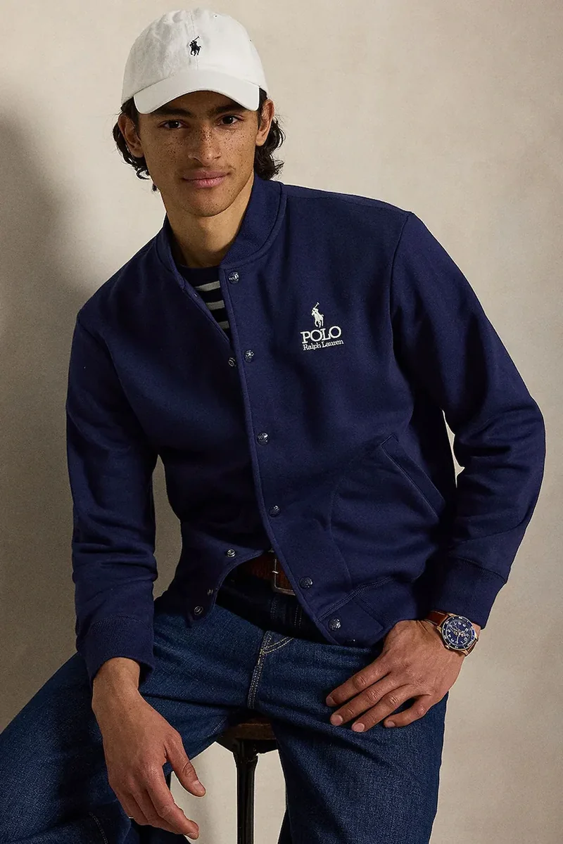 Polo Ralph Lauren hanorac cu fermoar pentru bărbați, cu bumbac