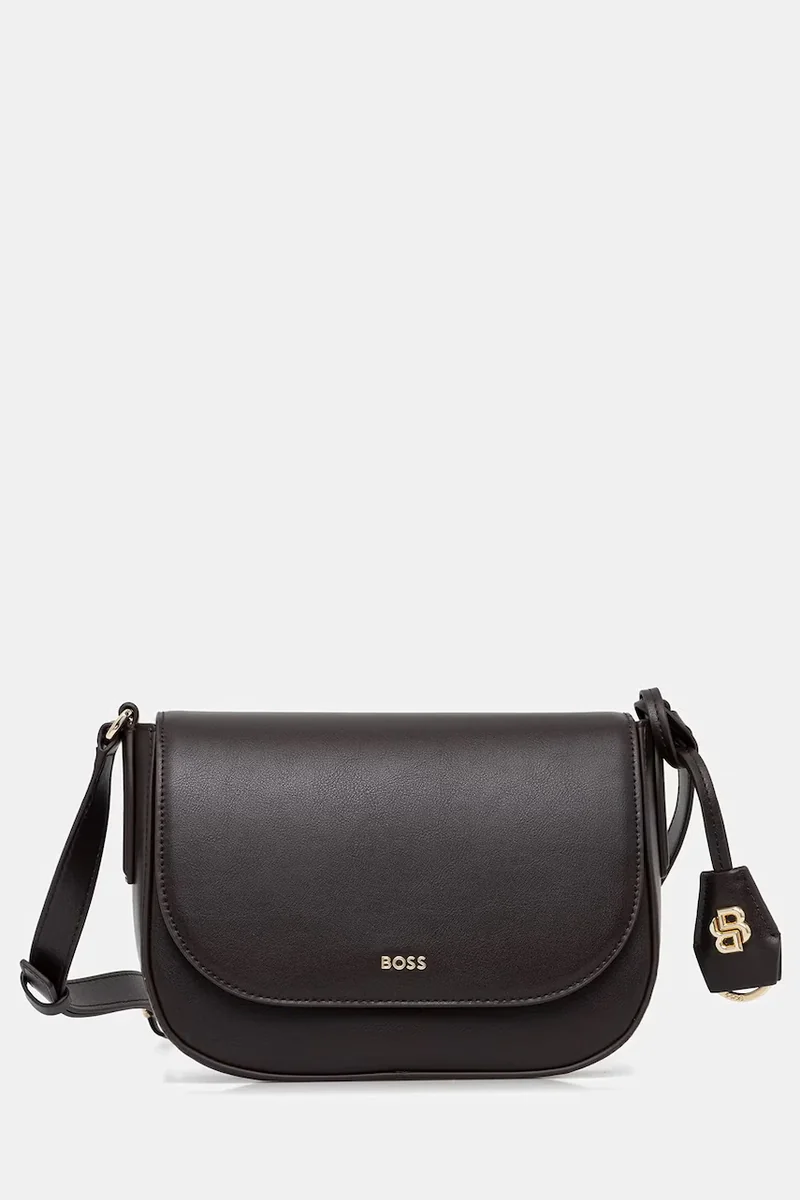 BOSS geantă crossbody pentru femei din piele NUMAH Saddle
