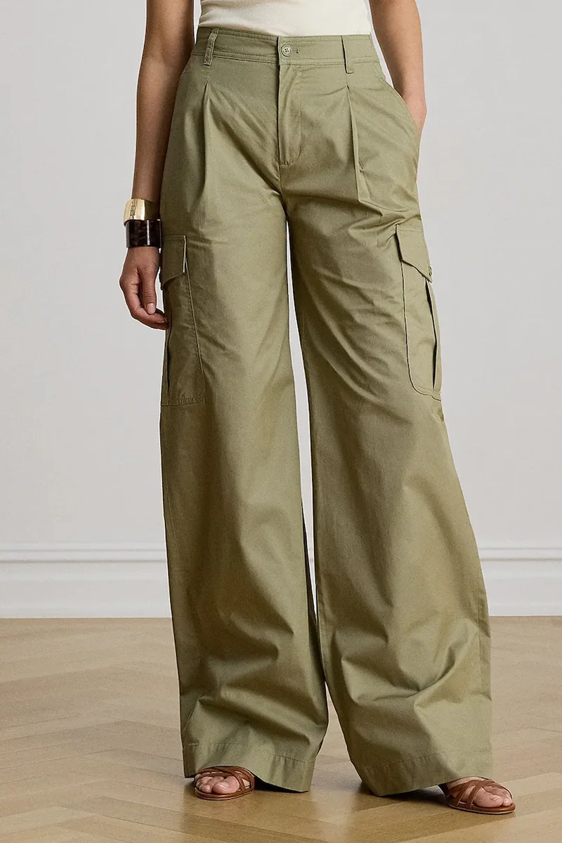 Lauren Ralph Lauren pantaloni cargo pentru femei, din bumbac
