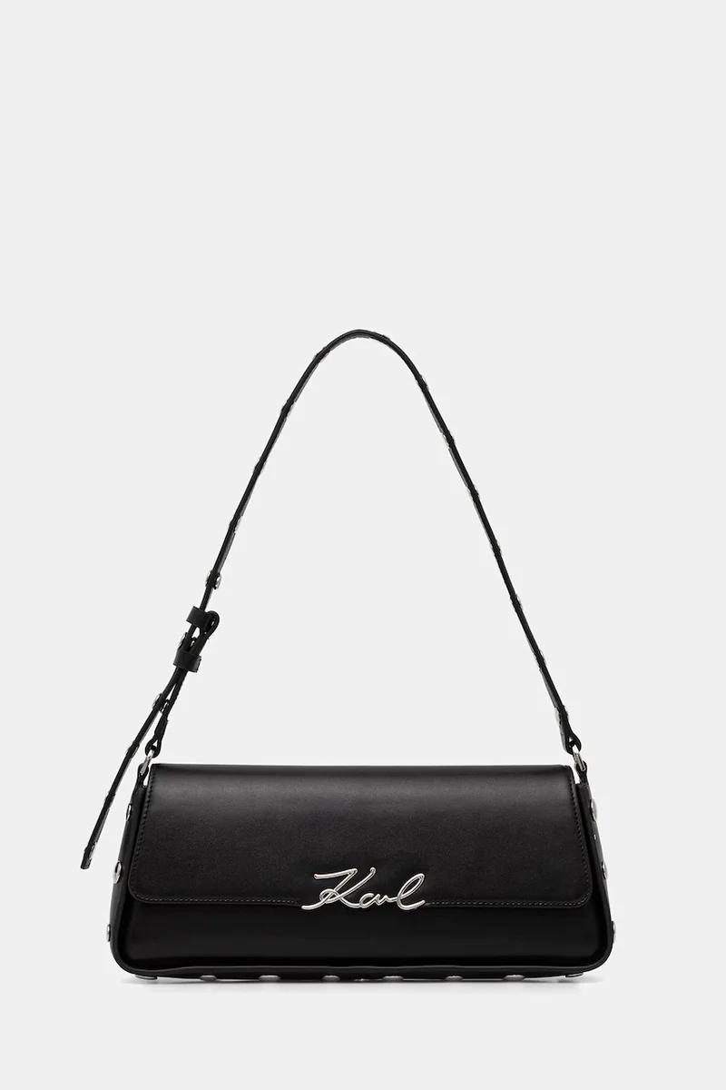 Karl Lagerfeld geantă baguette pentru femei din piele K/SIGNATURE
