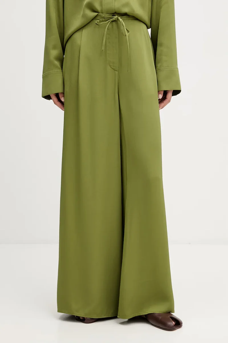 Marc O'Polo pantaloni wide leg pentru femei din vâscoză