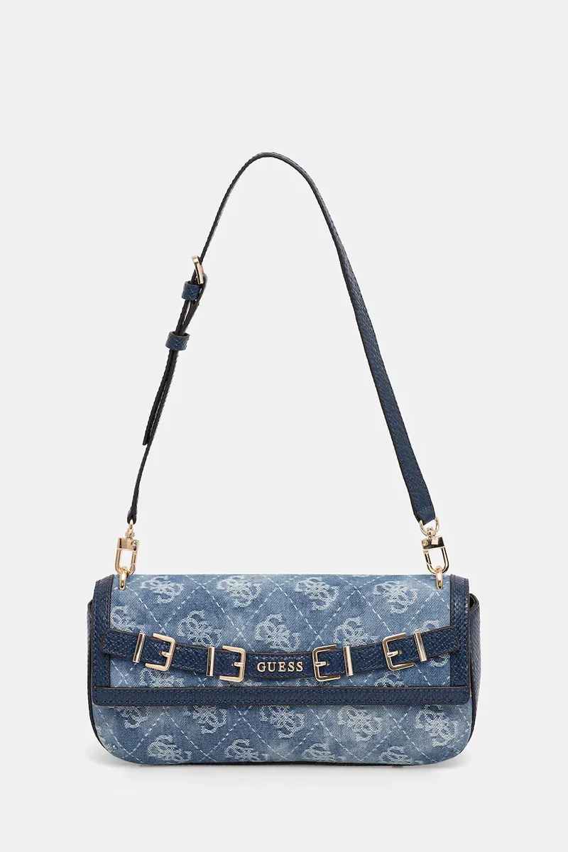 Guess geantă baguette pentru femei din denim DOVIE