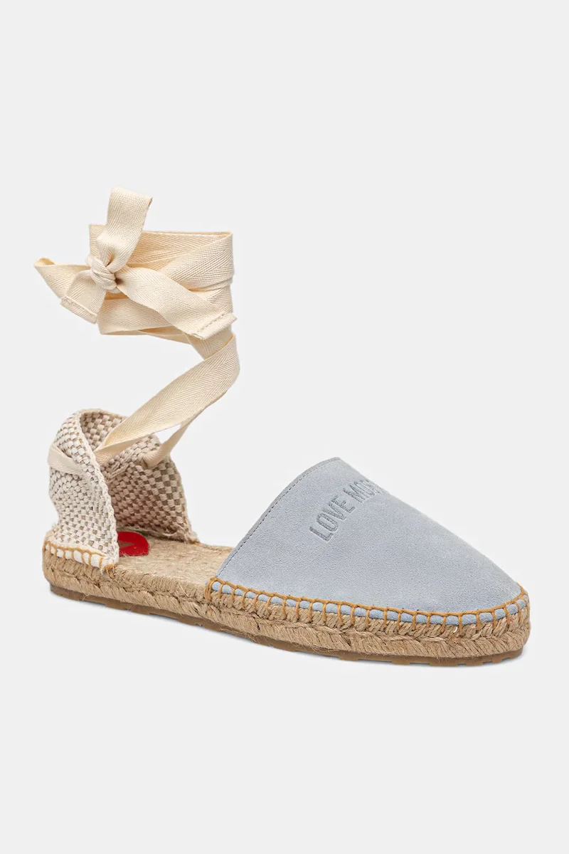 Love Moschino espadrile pentru femei din piele întoarsă