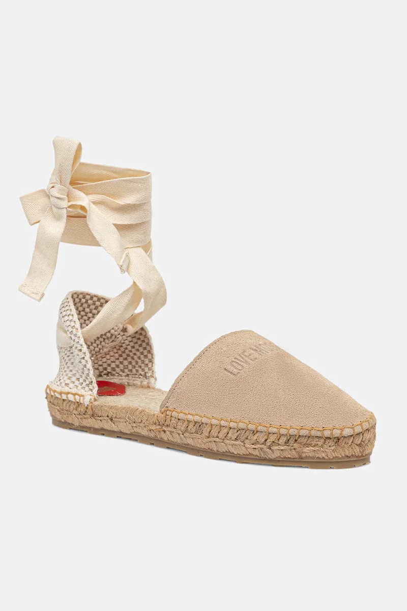 Love Moschino espadrile pentru femei din piele întoarsă