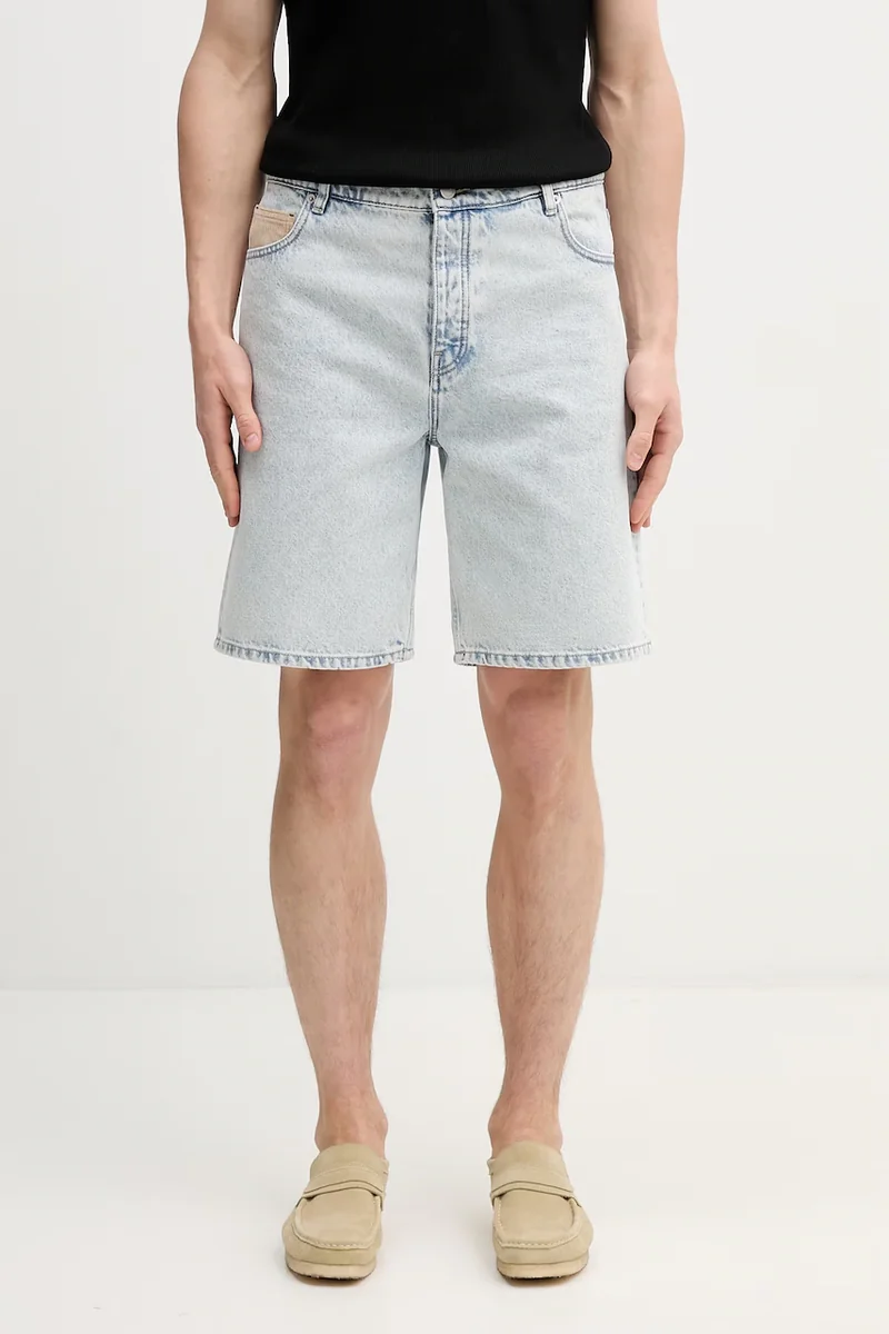 Drôle de Monsieur pantaloni scurți pentru bărbați din denim