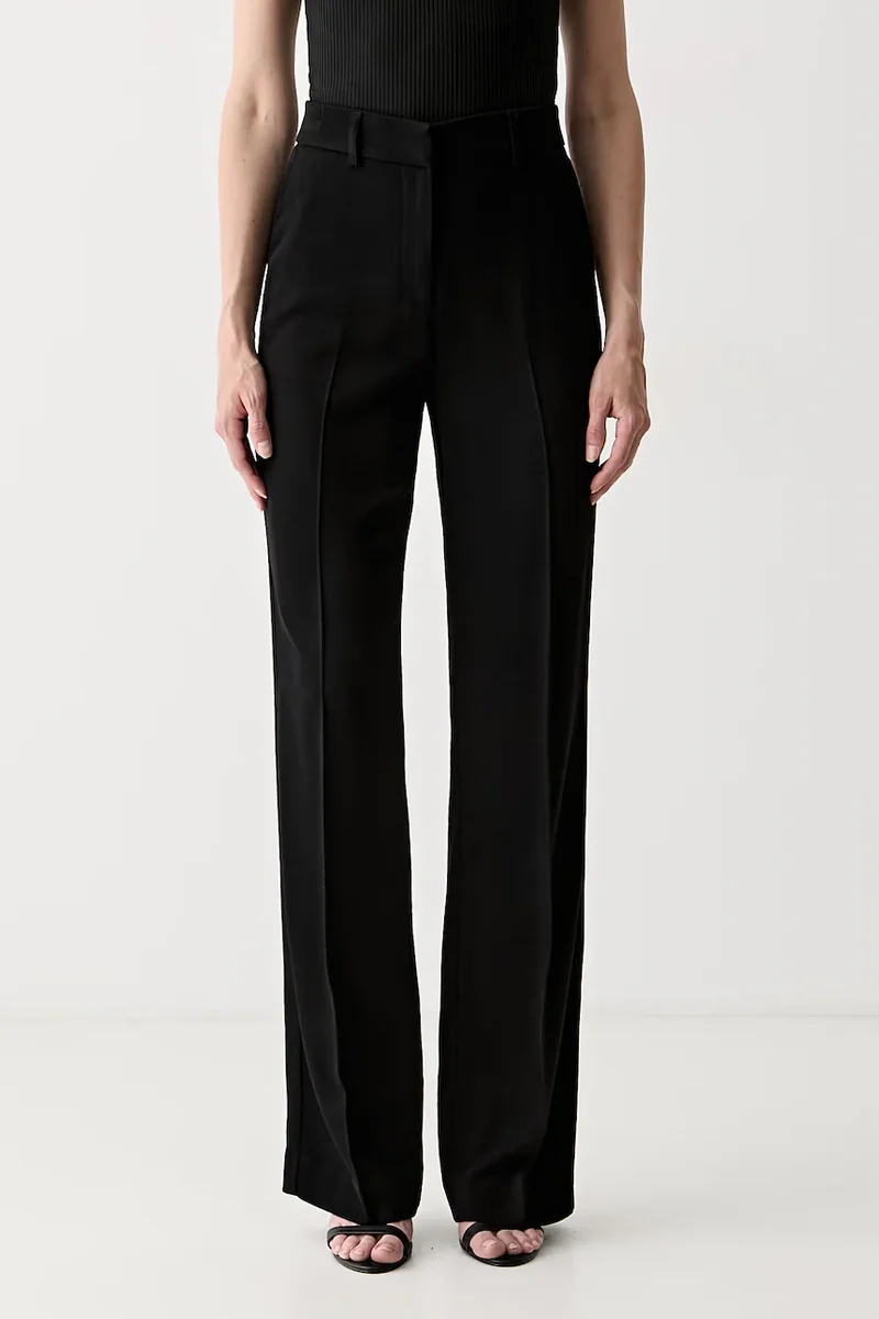 Marciano by Guess pantaloni regular pentru femei cu amestec de lână ABBY