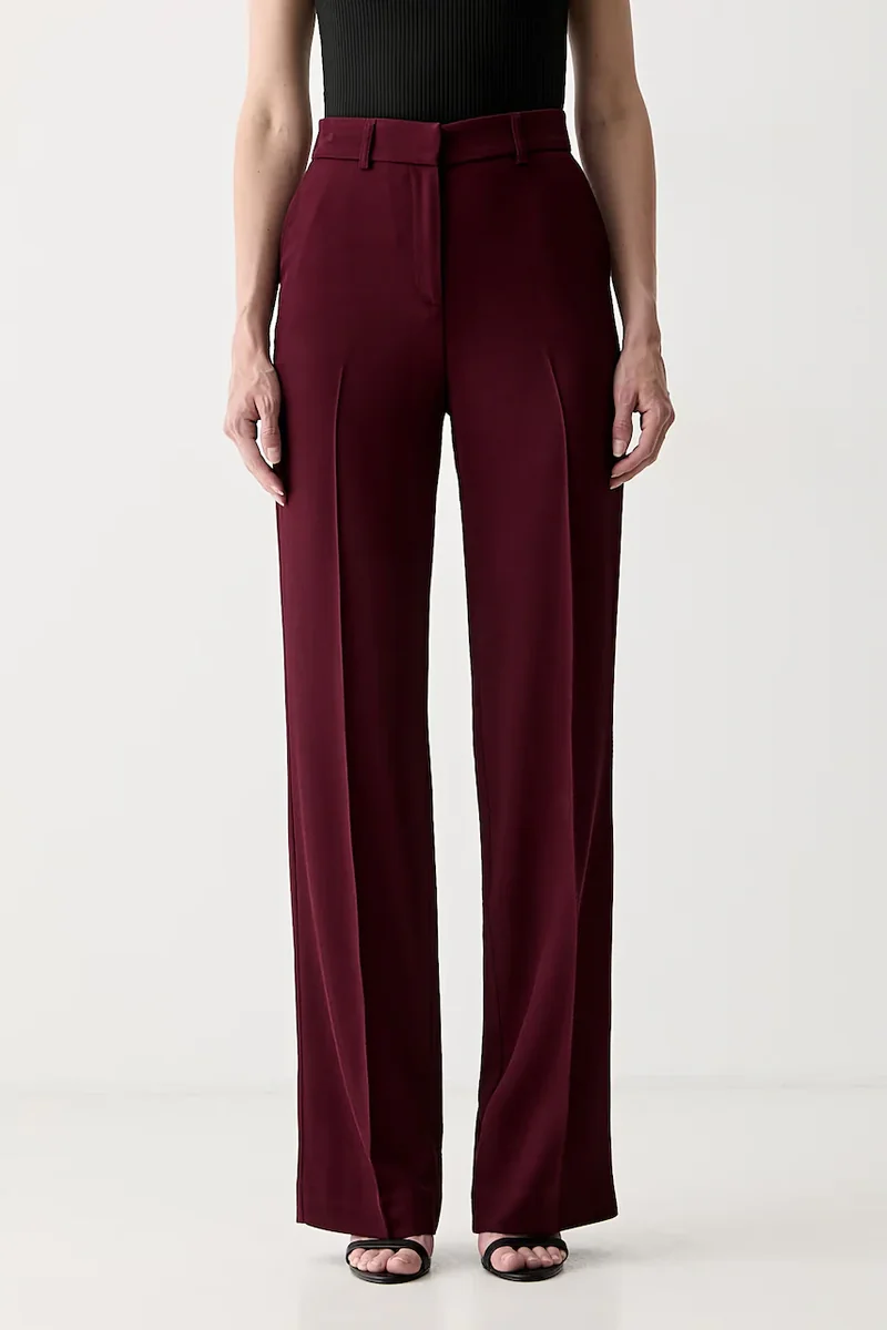Marciano by Guess pantaloni regular pentru femei cu amestec de lână ABBY