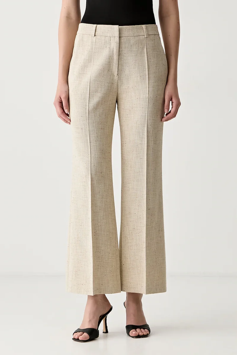 BOSS pantaloni pentru femei cu vâscoză Talia-Crop