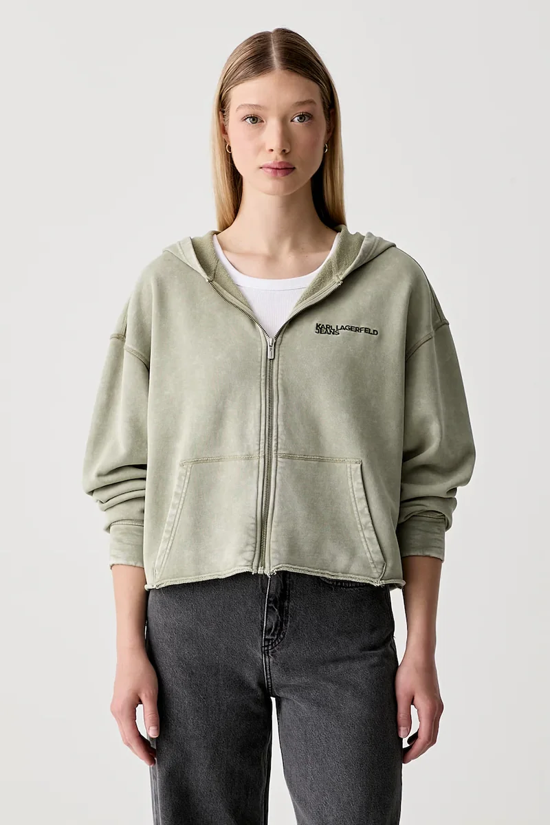 Karl Lagerfeld Jeans hanorac oversized pentru femei din bumbac