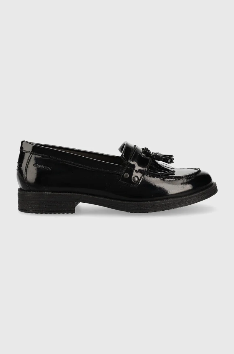Geox mocasini din piele pentru copii