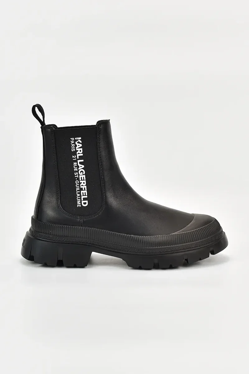 Karl Lagerfeld ghete scurte pentru bărbați din piele Trekka Mens