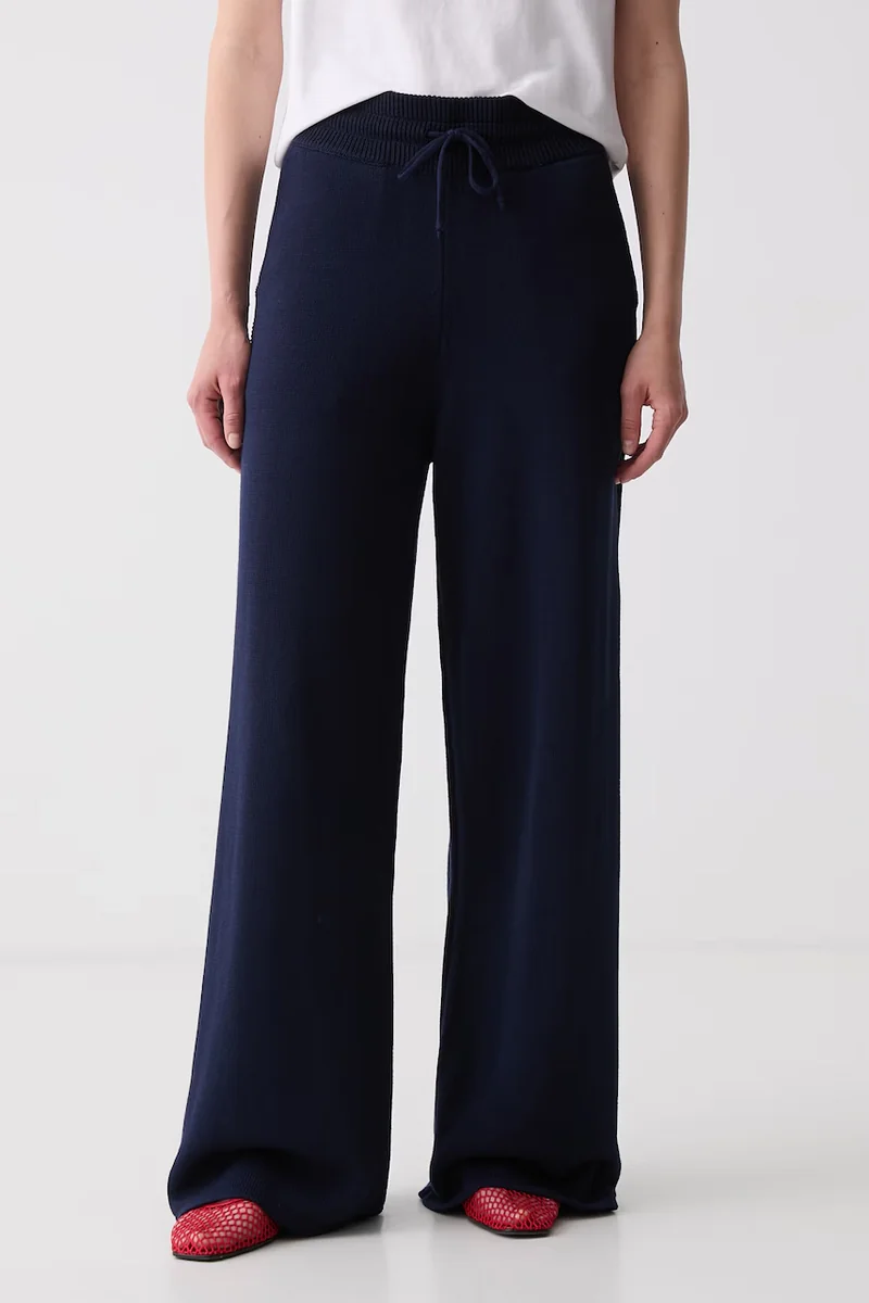 Kenzo pantaloni straight pentru femei cu amestec de lână