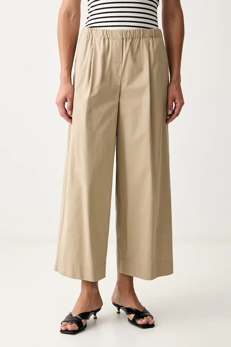 Weekend Max Mara pantaloni straight pentru femei din bumbac WKDLIBERO