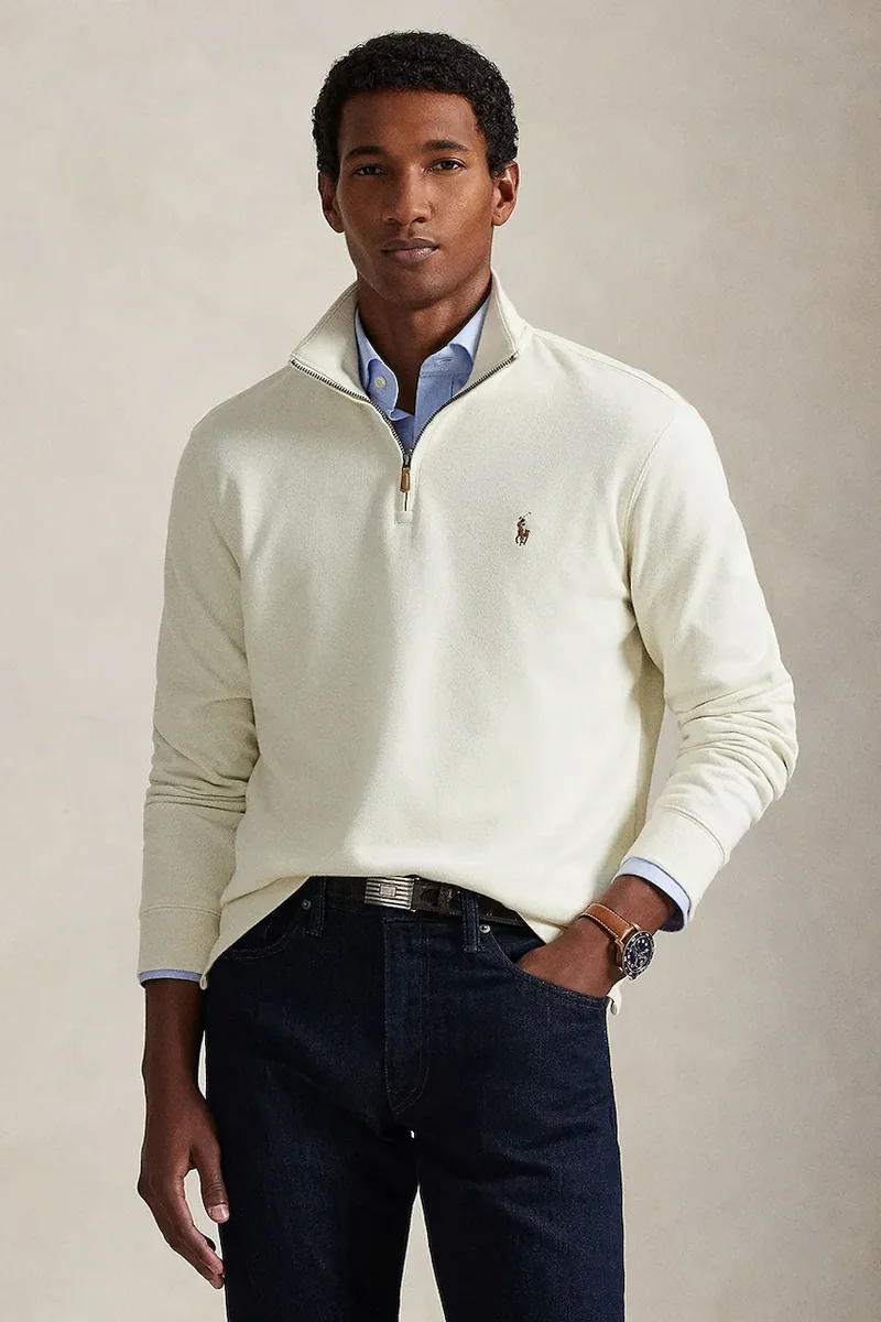 Polo Ralph Lauren pulover de bumbac 40/1 DBL KNIT JACQ