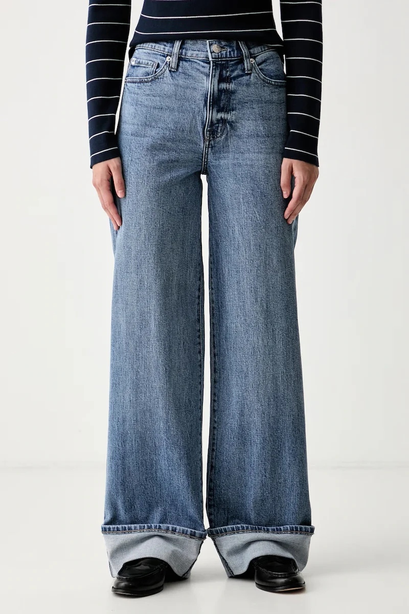 DKNY blugi wide leg pentru femei