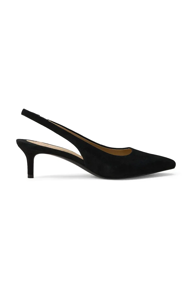 Lauren Ralph Lauren pantofi cu toc stiletto din piele întoarsă Lolah II