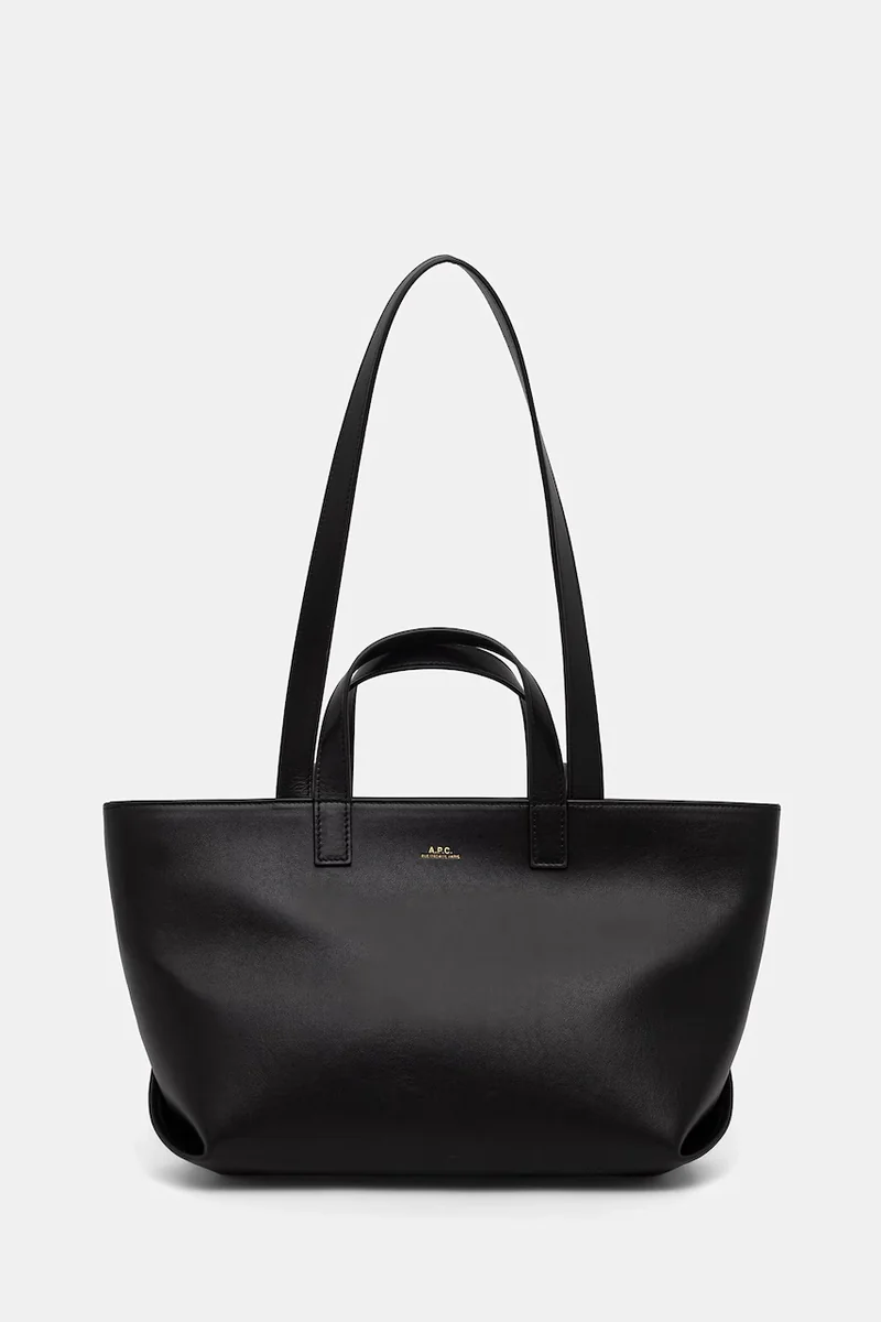 A.P.C. geantă shopper pentru femei din piele le drummer small