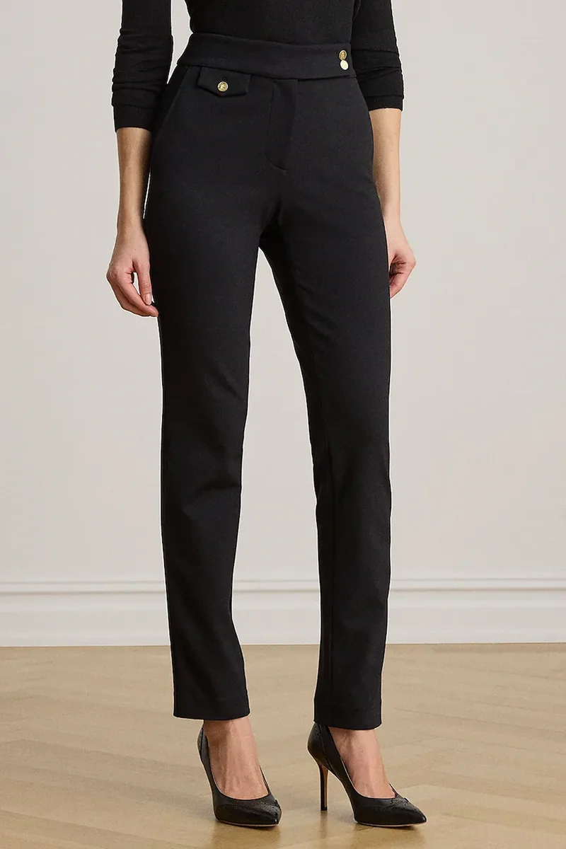 Lauren Ralph Lauren pantaloni slim fit pentru femei cu vâscoză