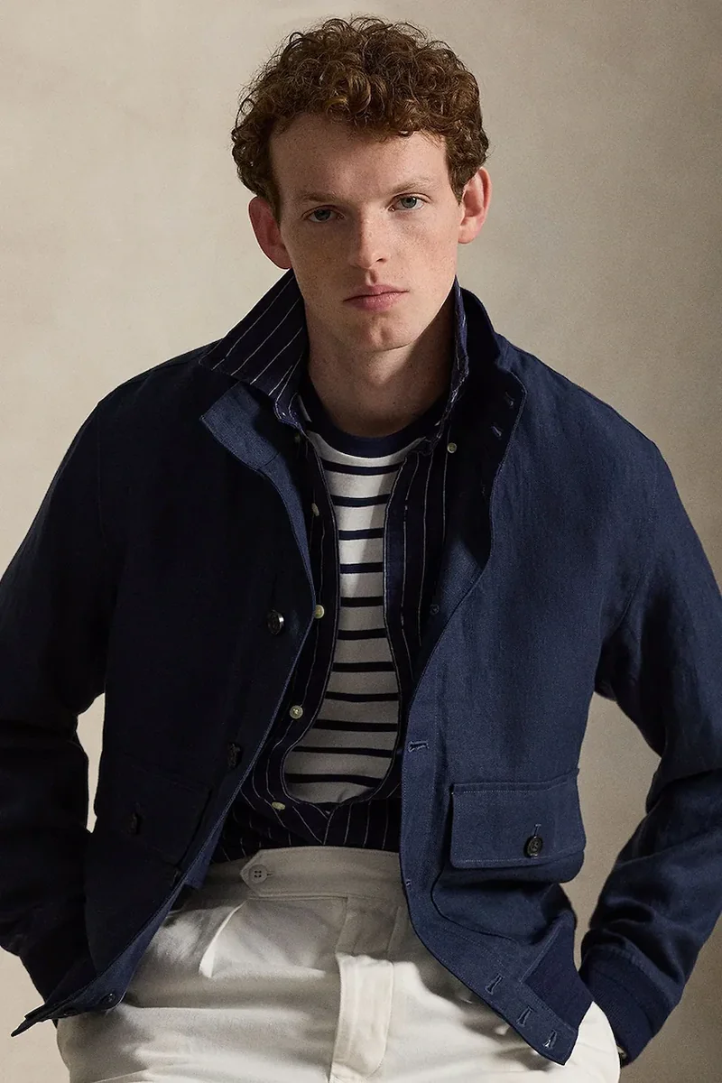 Polo Ralph Lauren jachetă scurtă pentru bărbați din in