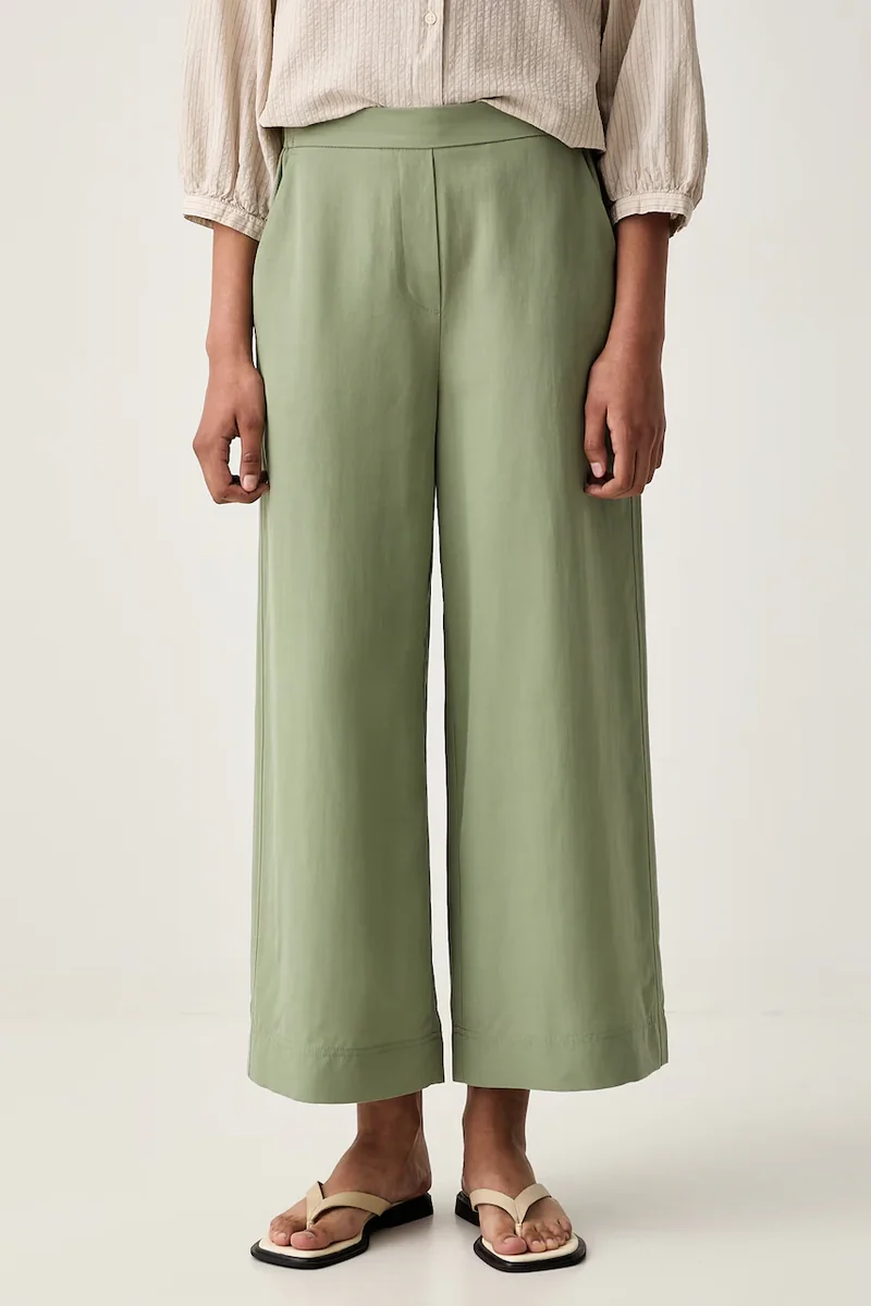 Marc O'Polo pantaloni wide leg pentru femei cu in