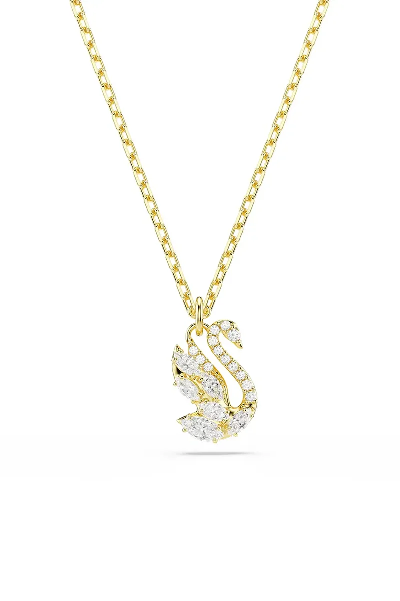 Swarovski lănțișor cu pandantiv pentru femei placat cu aur zirconiu cubic