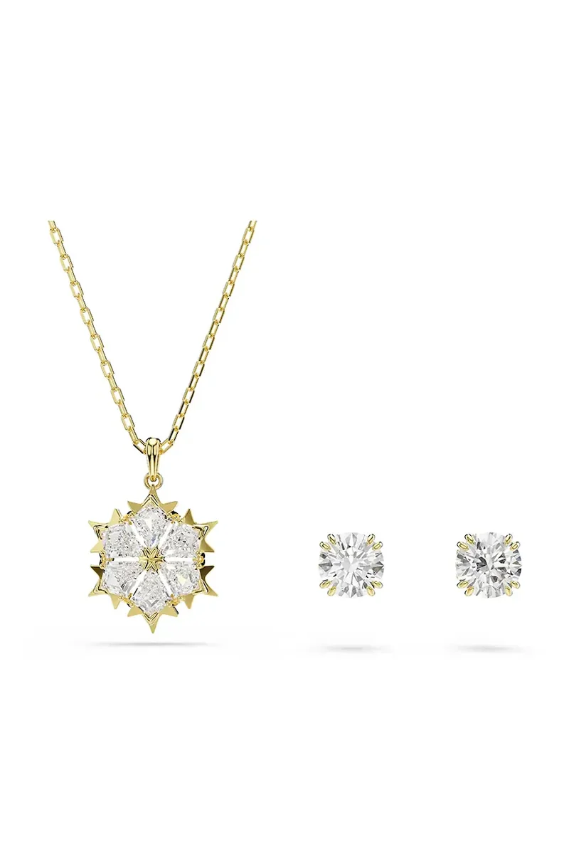 Swarovski colier și cercei pentru femei placat cu aur zirconiu cubic MAGIC