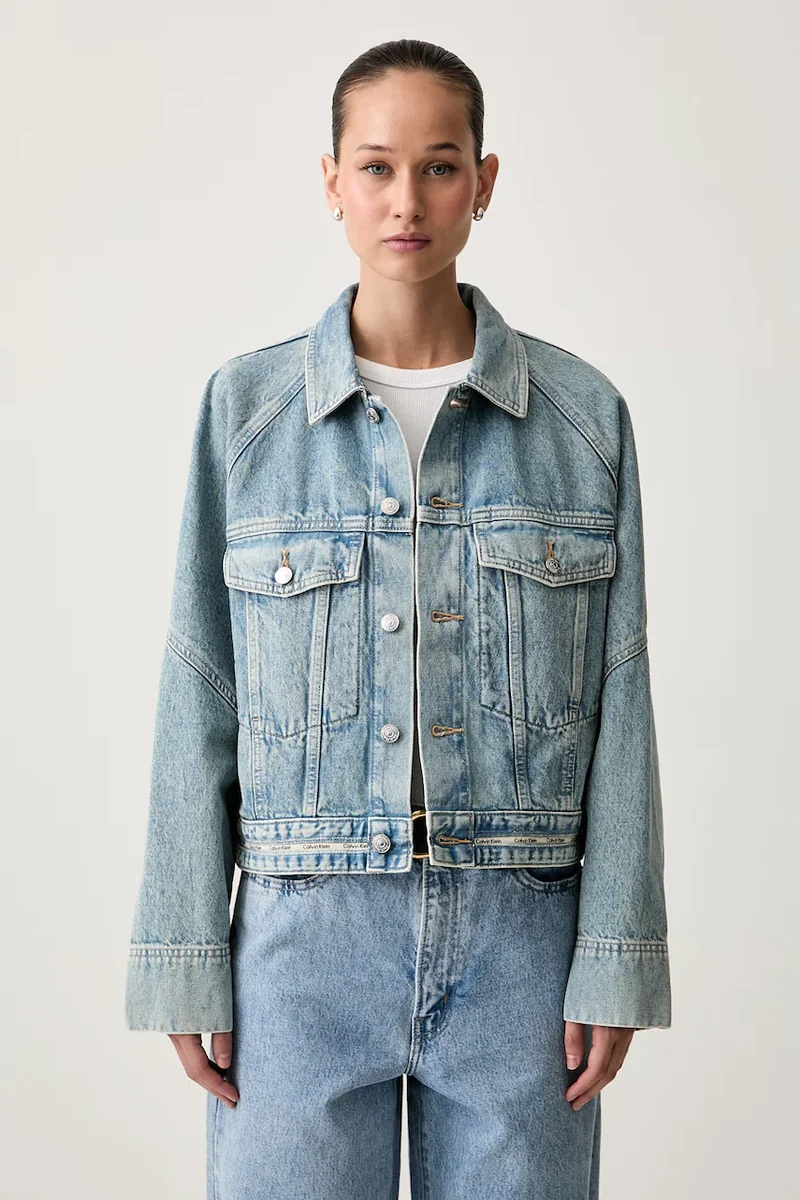 Calvin Klein Jeans geacă de blugi pentru femei din denim