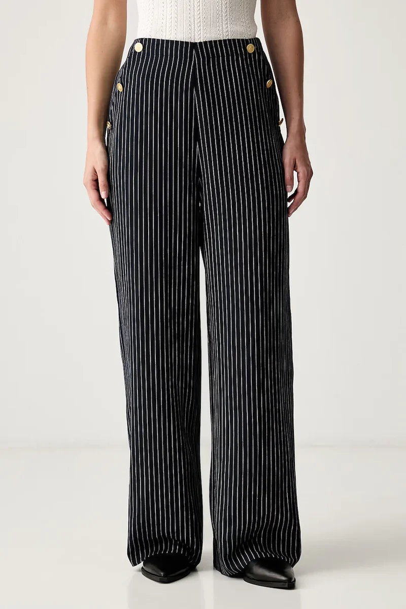 Tommy Hilfiger pantaloni straight pentru femei cu lyocell