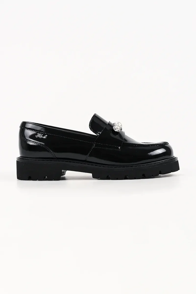 Karl Lagerfeld loafers slip-on pentru femei din piele Lowell