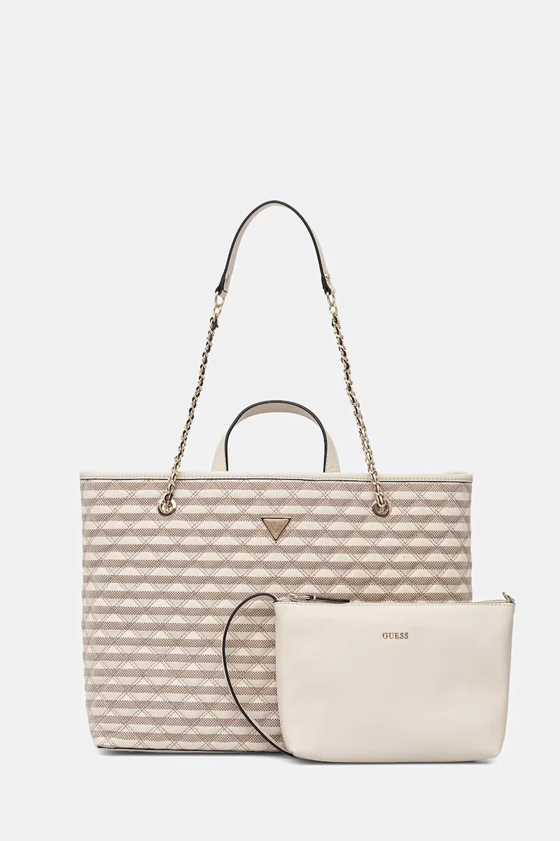 Guess geantă shopper pentru femei cu imitație de piele GIULLY